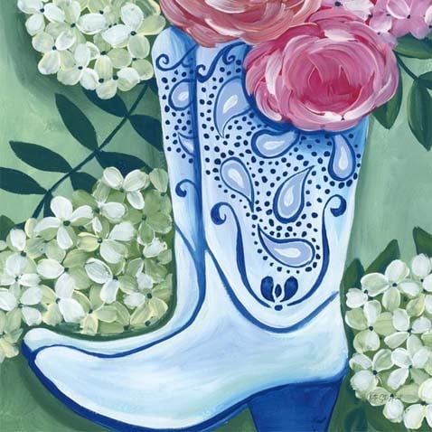 Poster Shop - Southern Belle Cowgirl Boots - Shop Floral and Botanical Posters