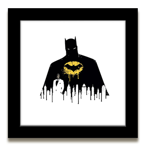 Batman silhouette design in black Gallery Pops frame