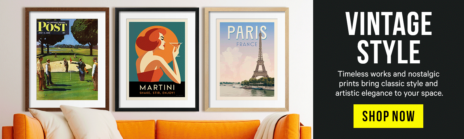Hero Banner - Vintage Style - Shop now!