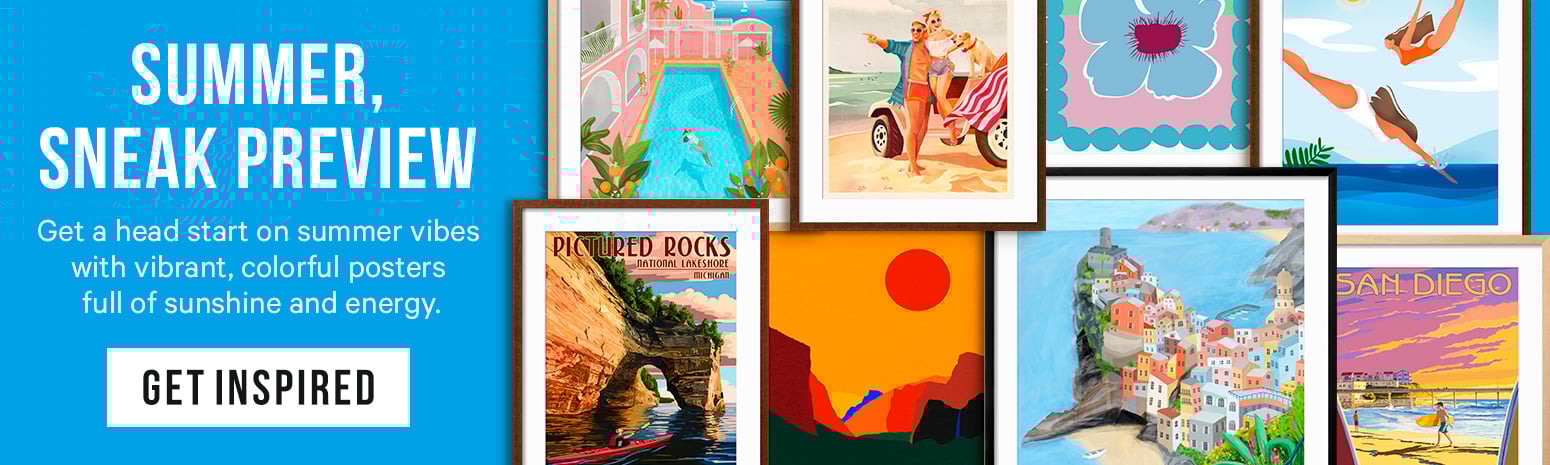Summer Preview banner featuring summer inspired artwork