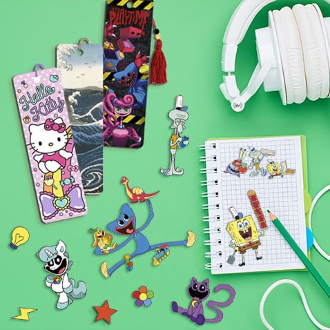 But Wait, There's More - Shop a variety of licensed merch including bookmarks, stickers, tin signs, decals, and more!