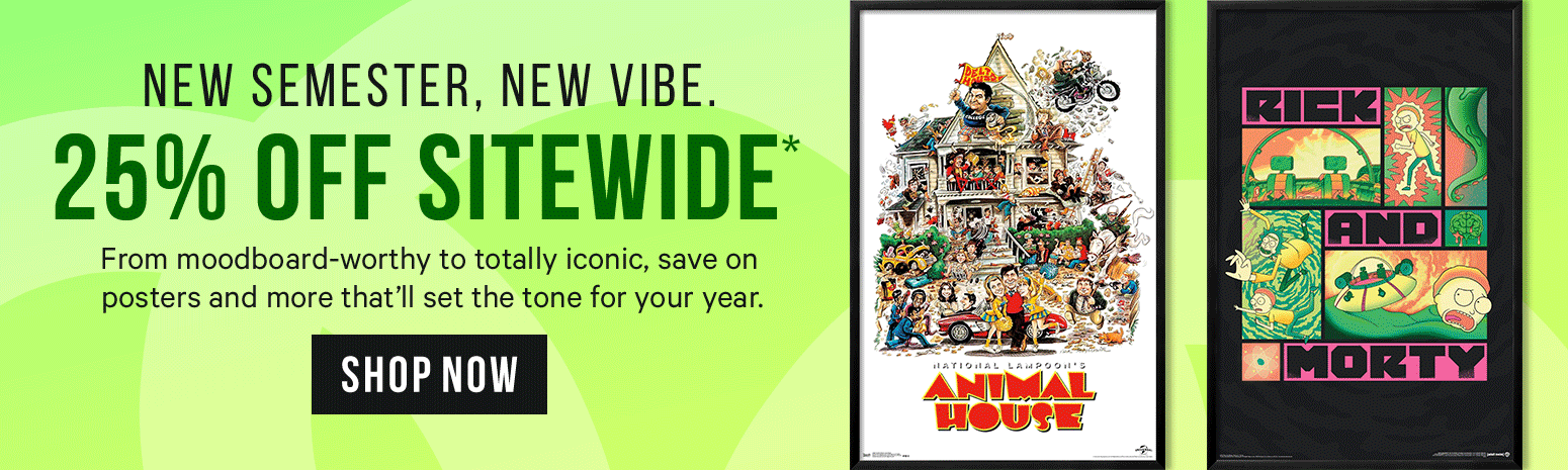 Hero Banner - New Semester, New Vibe 25% off Sitewide - Shop Back-to-School!