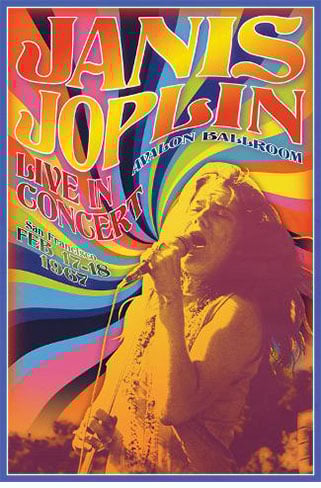 Shop Products - Janis Joplin Poster Wall Art
