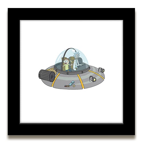 Gallery Pop design featuring the spaceship from Rick & Morty