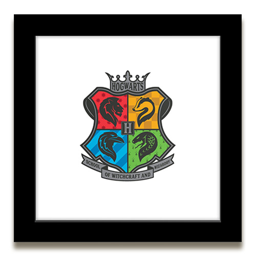 Harry Potter artistic crest in black Gallery Pops frame