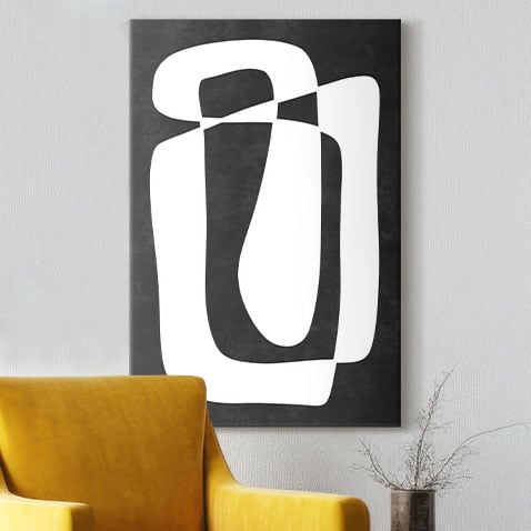 But Wait, There's More - White Geometric Shape Canvas - Shop our collection of Canvas Art!