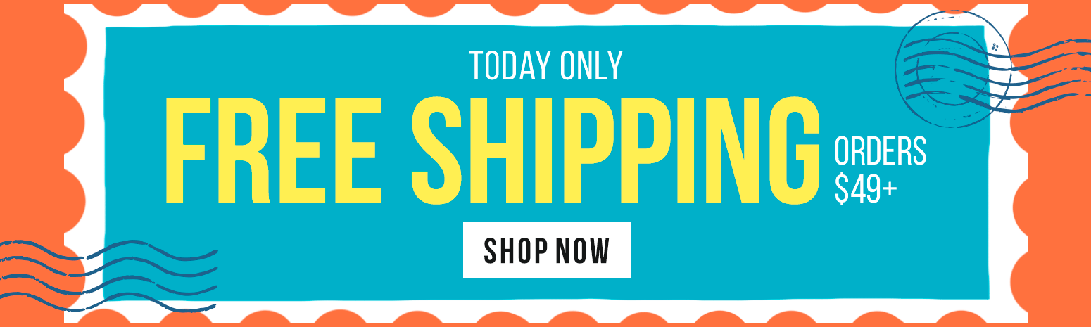 Hero Banner - One Day Only Sale - Free Shipping on Orders $49+ - Shop Now