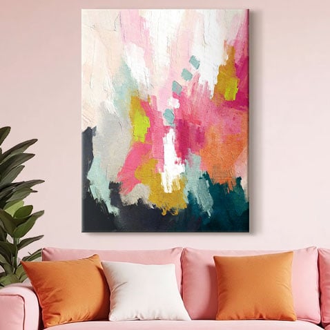 But Wait, There's More - Colorful Splotchy Abstract Canvas - Shop our collection of Canvas Art!