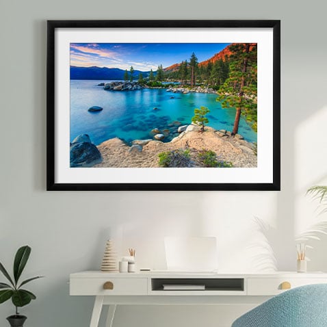 But Wait, There's More - Lake Tahoe in Black Frame - Shop our collection of Framed Art!