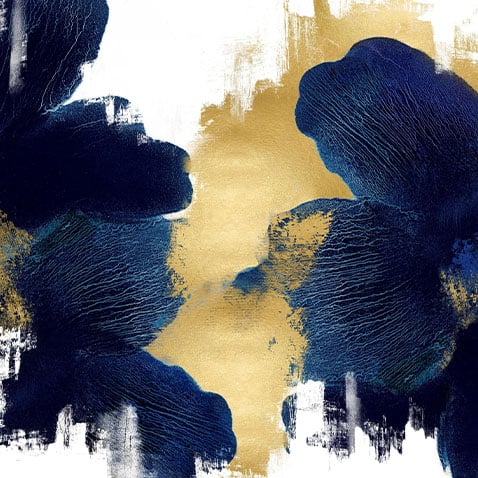 Poster Shop - Blue Gold Abstract - Shop Abstract Posters