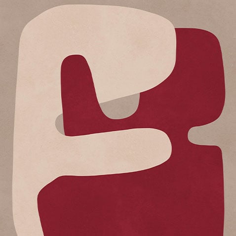 Poster Shop - Vitor Costa Red Geometric Shapes - Shop Abstract Posters!