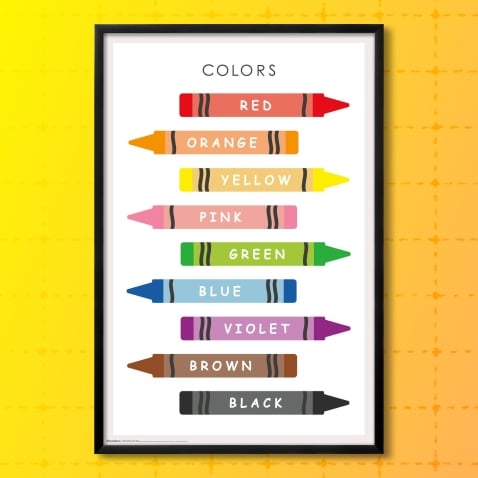 Student-Teacher Favorites - Colored Crayons - Shop Early Learning Posters