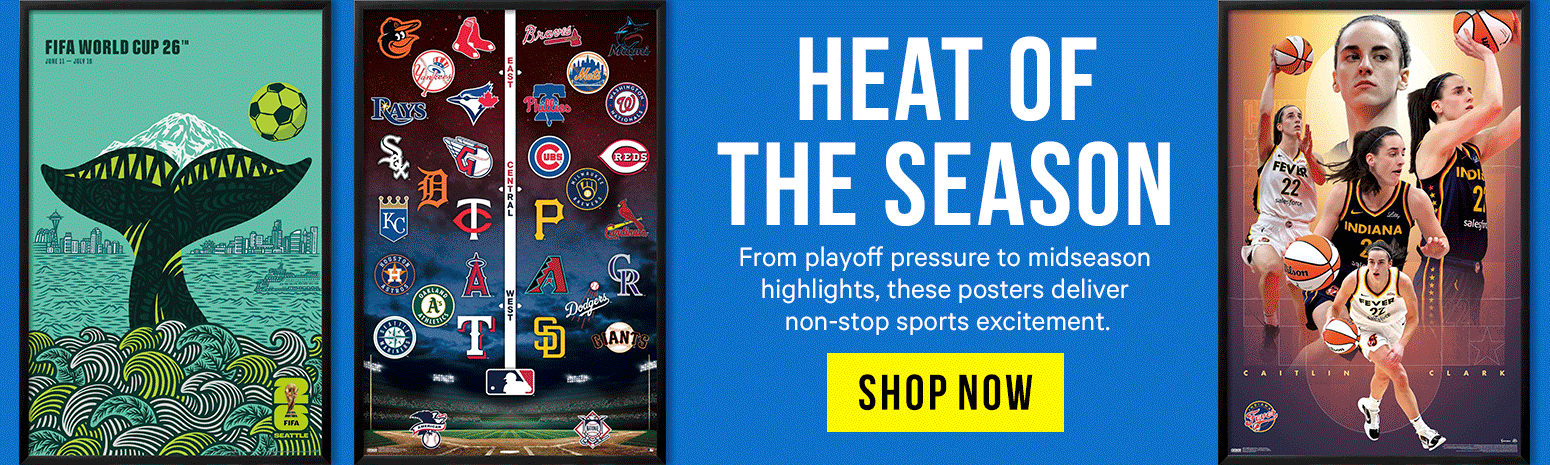 Hero Banner - Heat of the Season Sports - Shop all Sports Posters